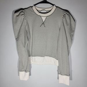 🌹LEG OF MUTTON SLEEVE STRIPED TOP🌹
